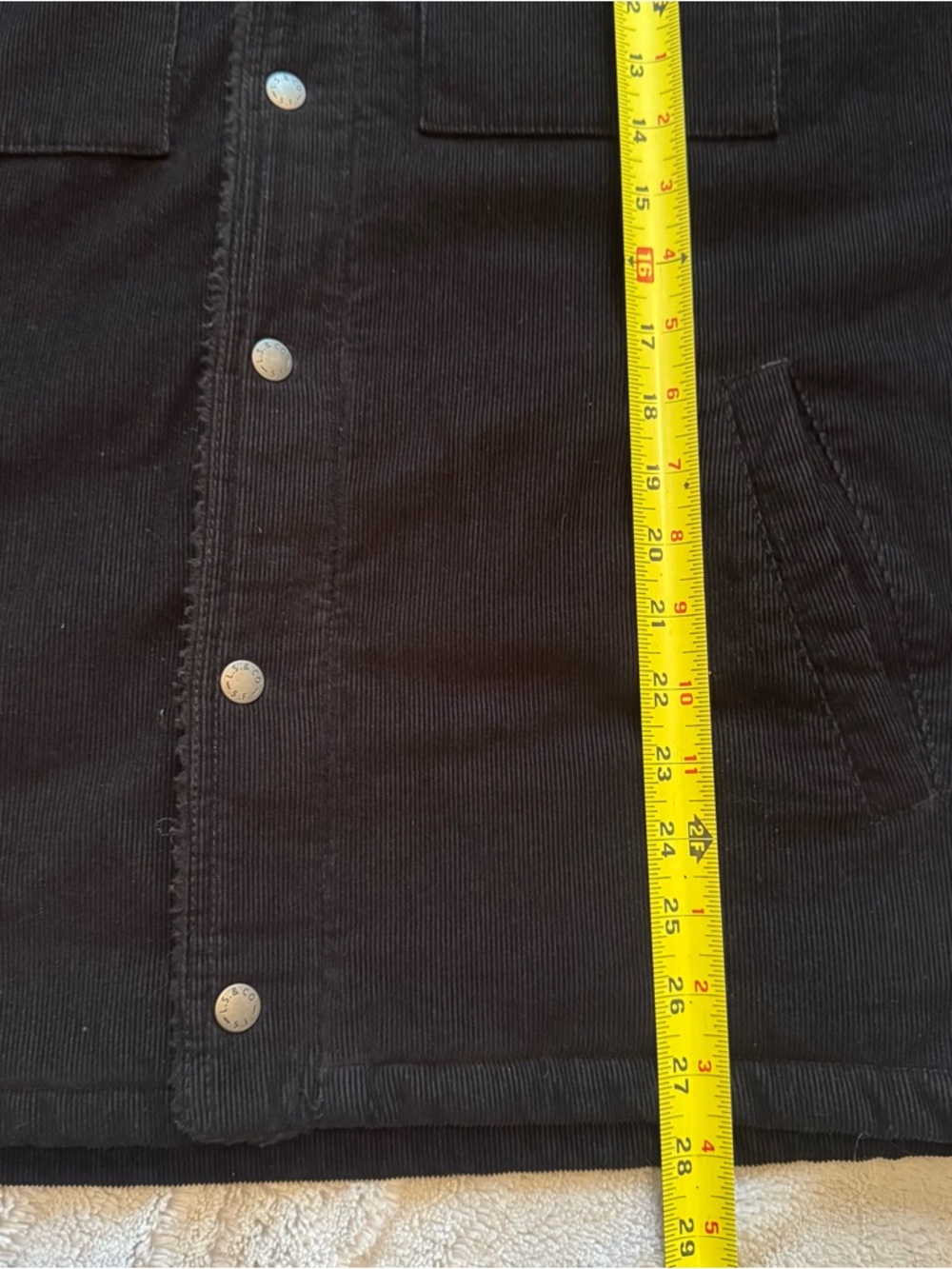 Levi’s Sherpa Lined Corduroy Trucker Jacket Black Men’s L Workwear - Picture 5 of 12
